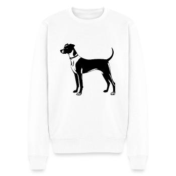 Whippet Hund - Männer Premium Bio Pullover - Weiß - Vorne - Thijin (182cm)