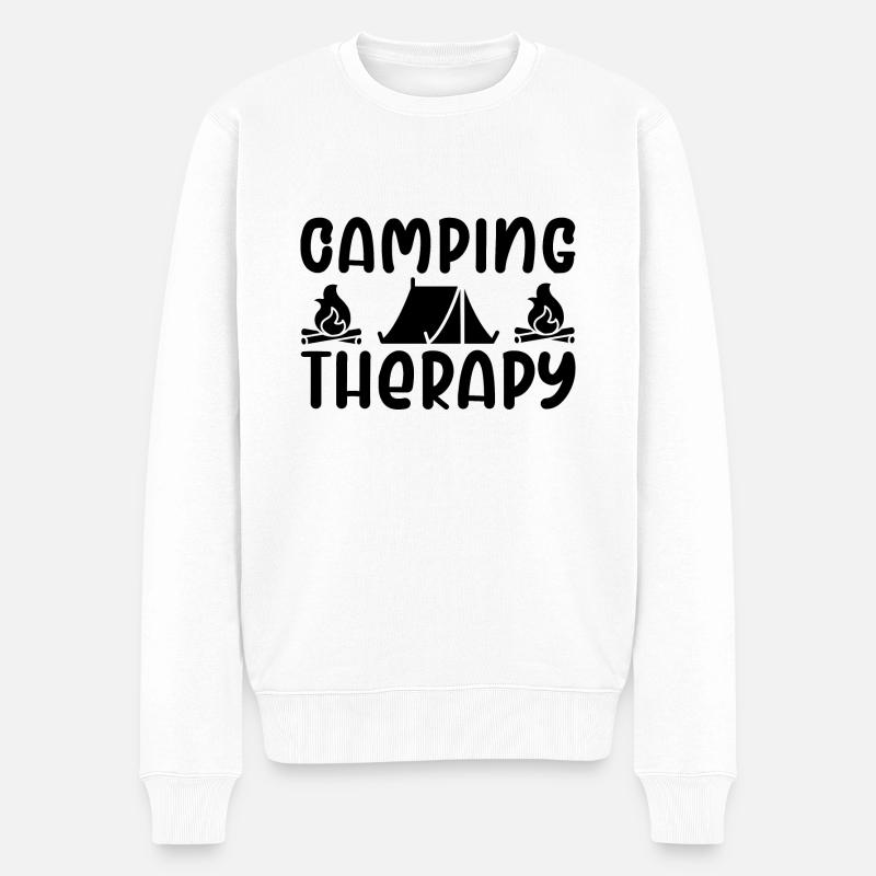 thérapie de camping - Pull Premium bio Homme - blanc