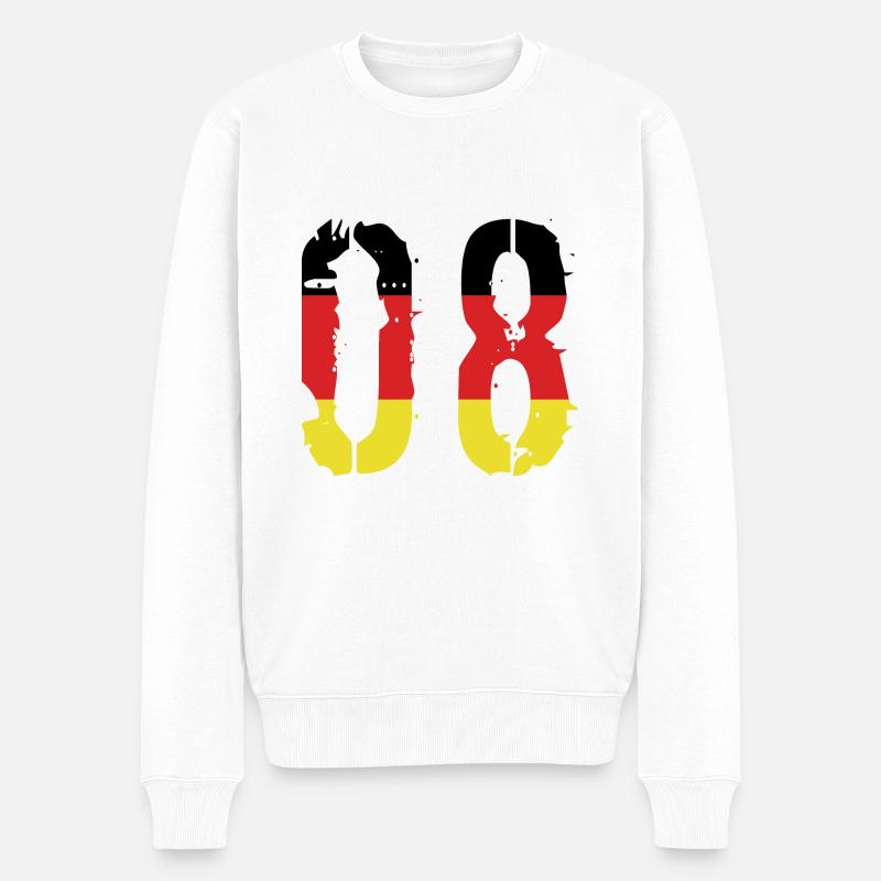 Maillot 8 numéros Allemagne - Pull Premium bio Homme - blanc