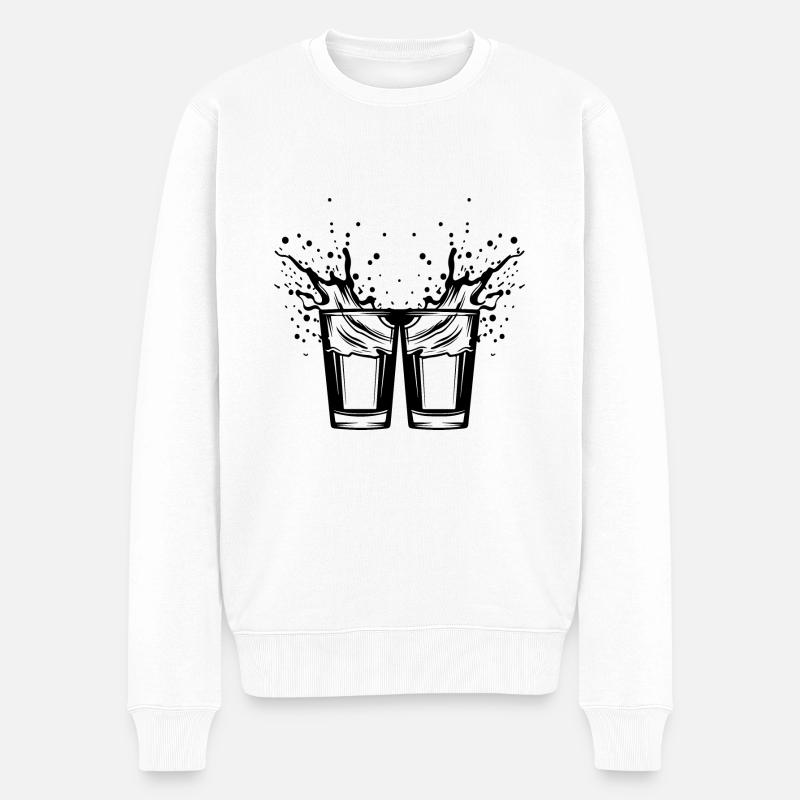 Tequila Verre d’alcool - Pull Premium bio Homme - blanc