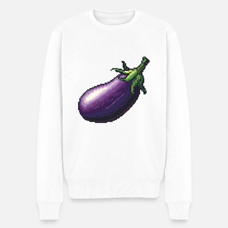 Gamer Pixel Aubergine - Pull Premium bio Homme - blanc