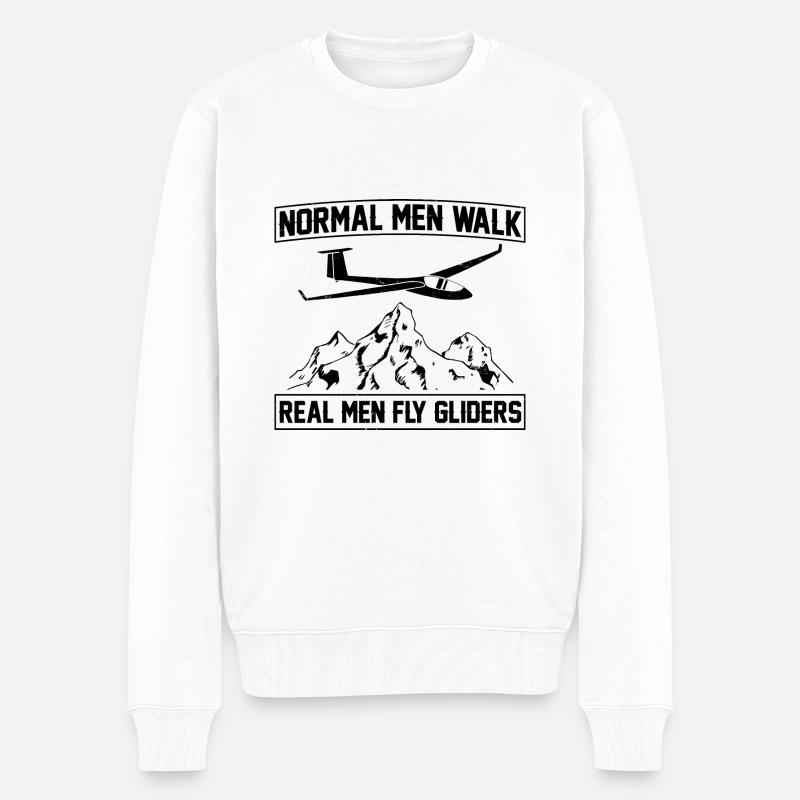 Gliding | Gliding Glider Gift Idea - Men's Premium Organic Jumper - white