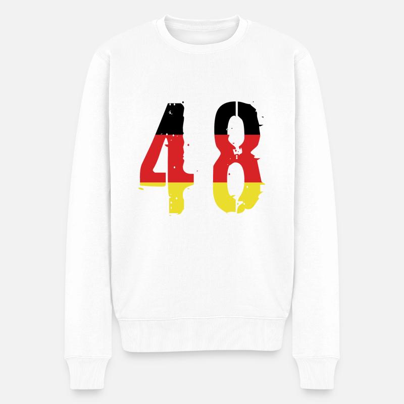 Maillot 48 Numéro Allemagne - Pull Premium bio Homme - blanc
