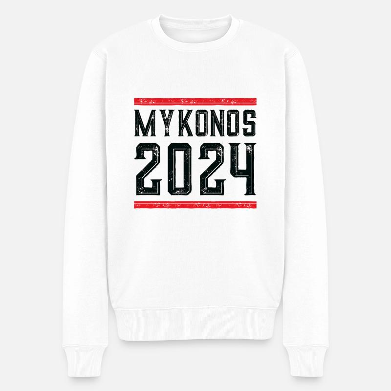 Mykonos 2024 - Pull Premium bio Homme - blanc