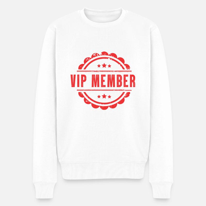 Tampon de membre VIP - Pull Premium bio Homme - blanc