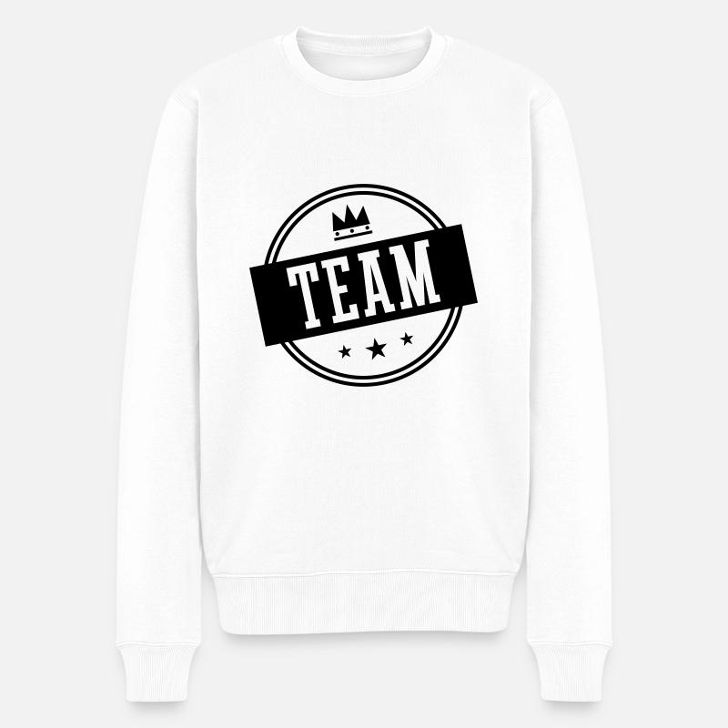 Team Kreis - Männer Premium Bio Pullover - Weiß