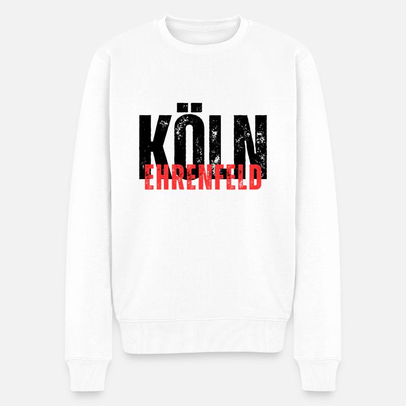 Ehrenfeld schwarz rot - Männer Premium Bio Pullover - Weiß