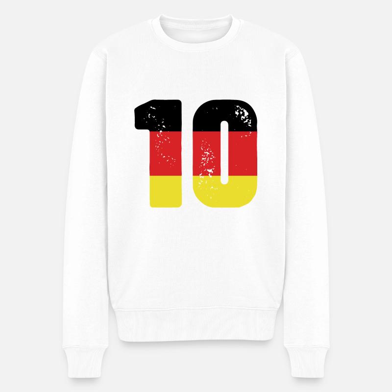 Maillot 10 numéros Allemagne - Pull Premium bio Homme - blanc