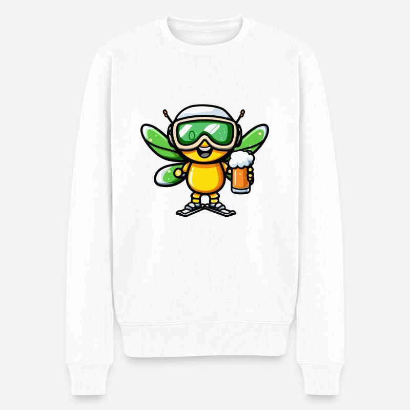 Bière de ski Dragonfly - Pull Premium bio Homme - blanc