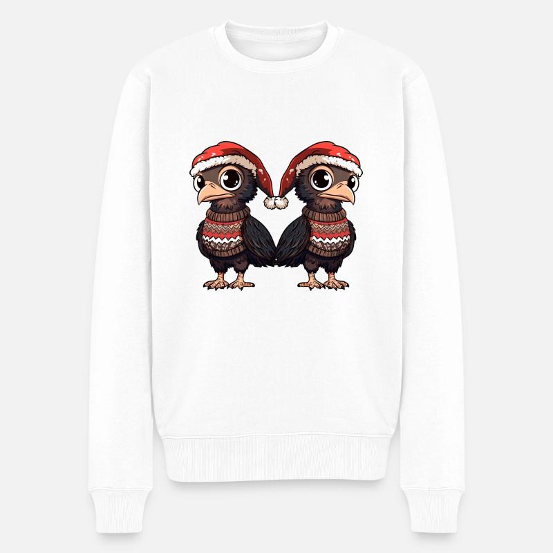 Équipe de Noël Harpie-Oiseau - Pull Premium bio Homme - blanc