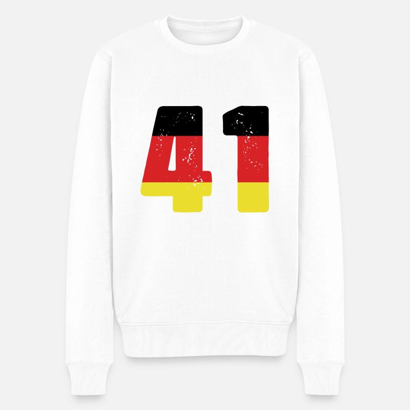 41 Numéro Jersey Allemagne - Pull Premium bio Homme - blanc