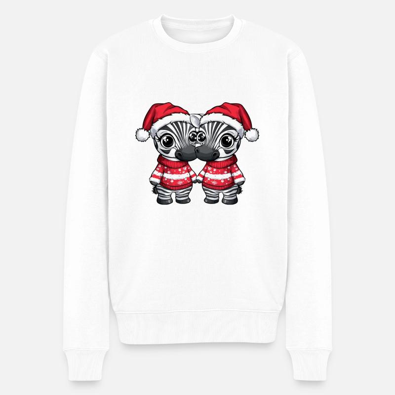 L’équipe de Noël du zèbre - Pull Premium bio Homme - blanc