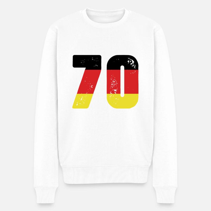 70 Numéro Jersey Allemagne - Pull Premium bio Homme - blanc