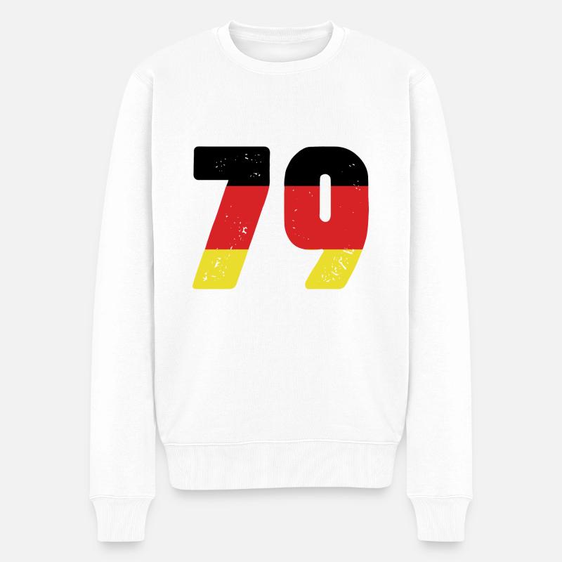 79 Numéro Jersey Allemagne - Pull Premium bio Homme - blanc