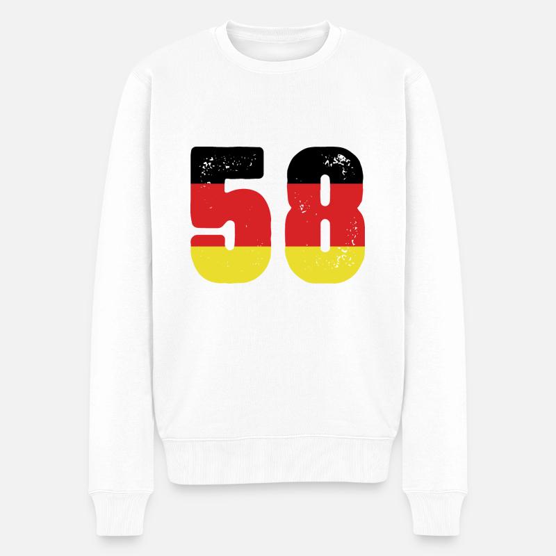 Maillot 58 Numéro Allemagne - Pull Premium bio Homme - blanc
