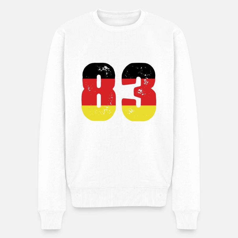 83 Numéro Jersey Allemagne - Pull Premium bio Homme - blanc