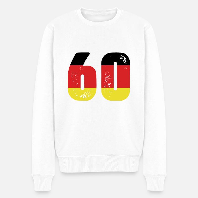 60 Numéro Jersey Allemagne - Pull Premium bio Homme - blanc