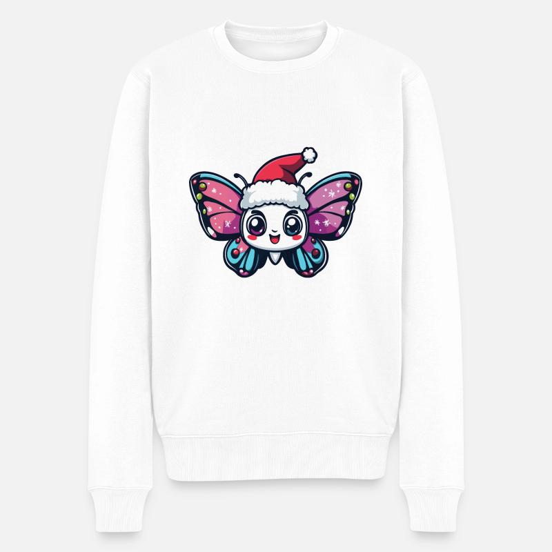 Papillon Noël Mignon - Pull Premium bio Homme - blanc