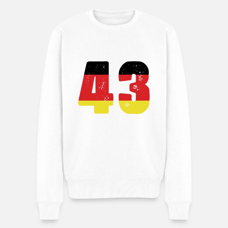 43 Numéro Jersey Allemagne - Pull Premium bio Homme - blanc