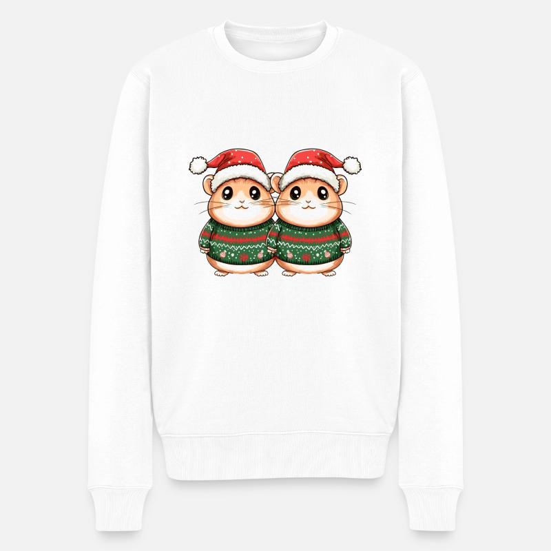 Équipe de Noël des hamsters - Pull Premium bio Homme - blanc