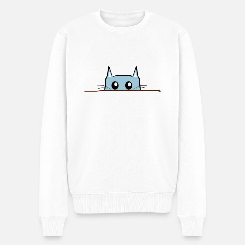 Table de BD chat - Pull Premium bio Homme - blanc