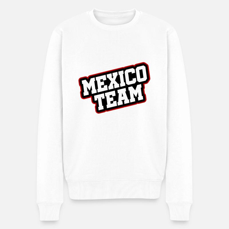 Mexiko Team - Männer Premium Bio Pullover - Weiß
