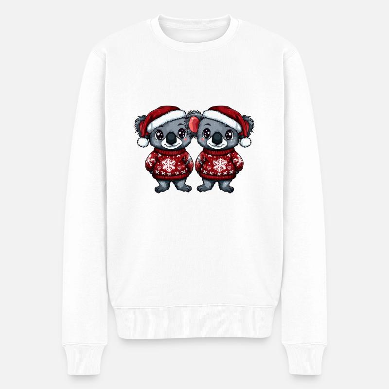 L’équipe de Noël Koala - Pull Premium bio Homme - blanc