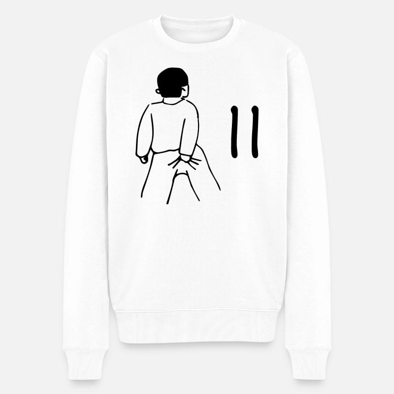 11e anniversaire - 11 ans - Pull Premium bio Homme - blanc