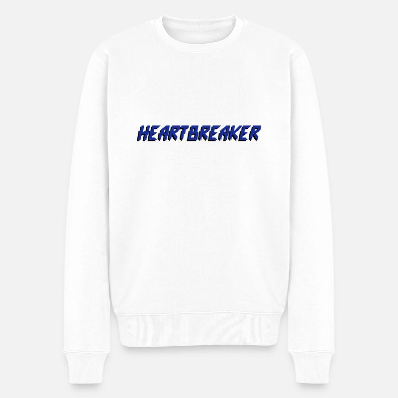 heartbreaker blue - Männer Premium Bio Pullover - Weiß