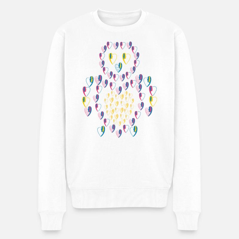 Bébé hibou d'amour. - Pull Premium bio Homme - blanc
