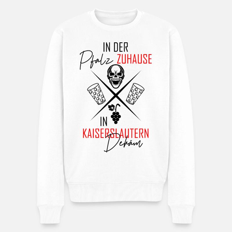 In Kaiserslautern dehäm - Männer Premium Bio Pullover - Weiß