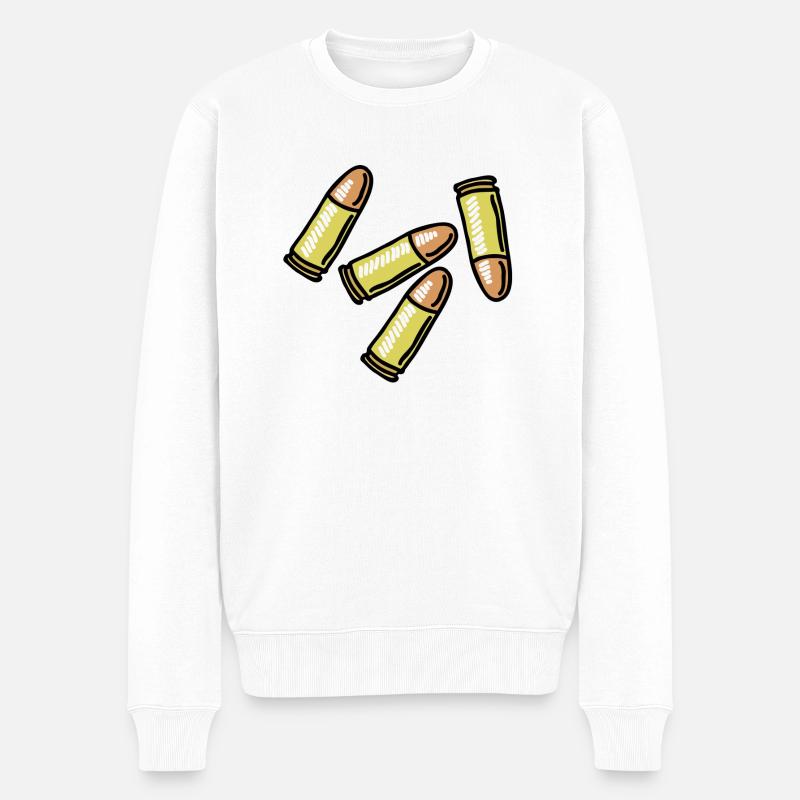 Munitionshülsen - Männer Premium Bio Pullover - Weiß