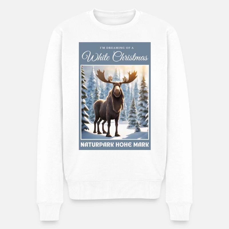 Noël blanc 2024 - Pull Premium bio Homme - blanc