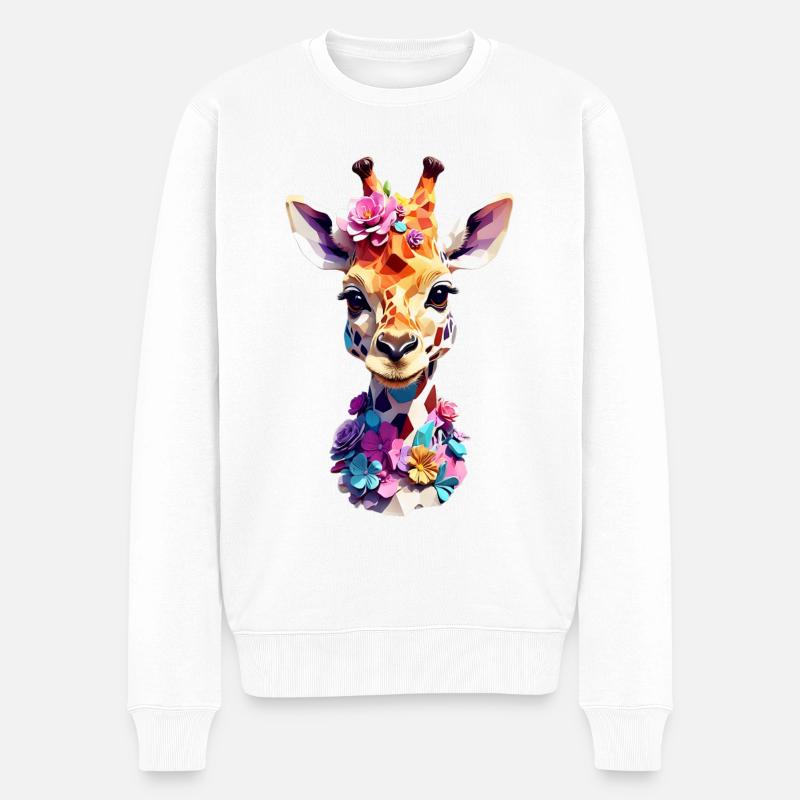 Girafe V1 24 06 - Pull Premium bio Homme - blanc