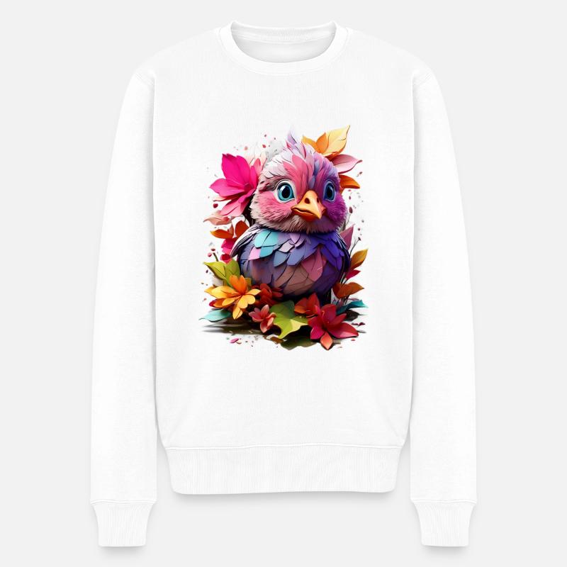 Vogel Bird V1 24 07 - Pull Premium bio Homme - blanc