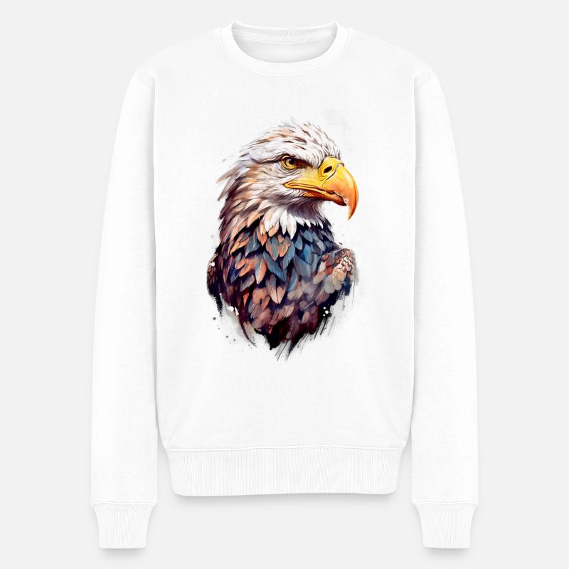 Adler Eagle V24 02 - Pull Premium bio Homme - blanc