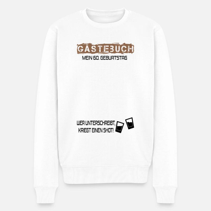60e anniversaire - Pull Premium bio Homme - blanc