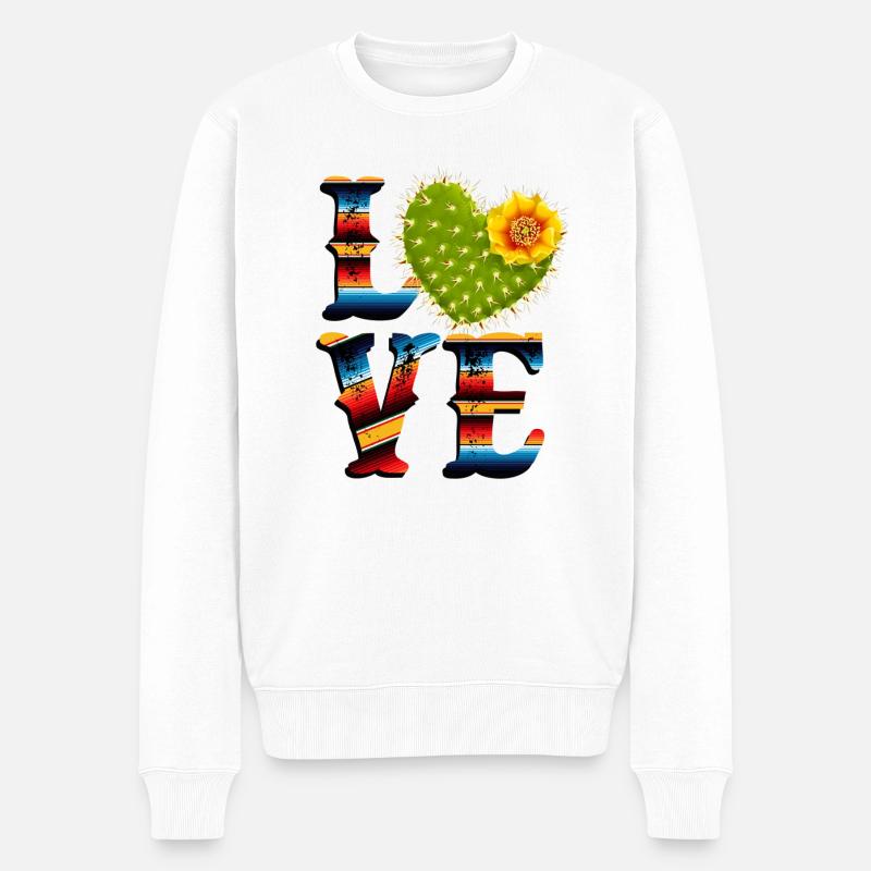 Amour de cactus - Pull Premium bio Homme - blanc