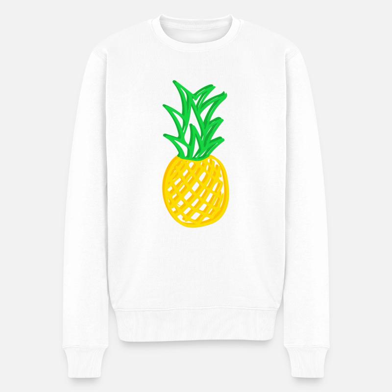 ananas - Pull Premium bio Homme - blanc