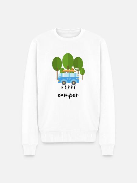 happy camper - road trip - - Men's Premium Organic Jumper - white