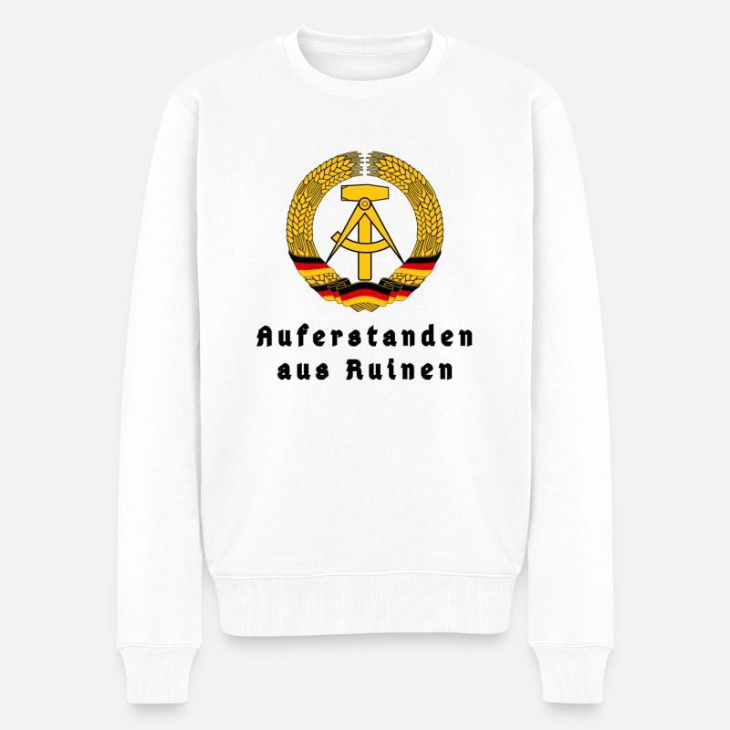 Auferstanden aus Ruinen - Männer Premium Bio Pullover - Weiß