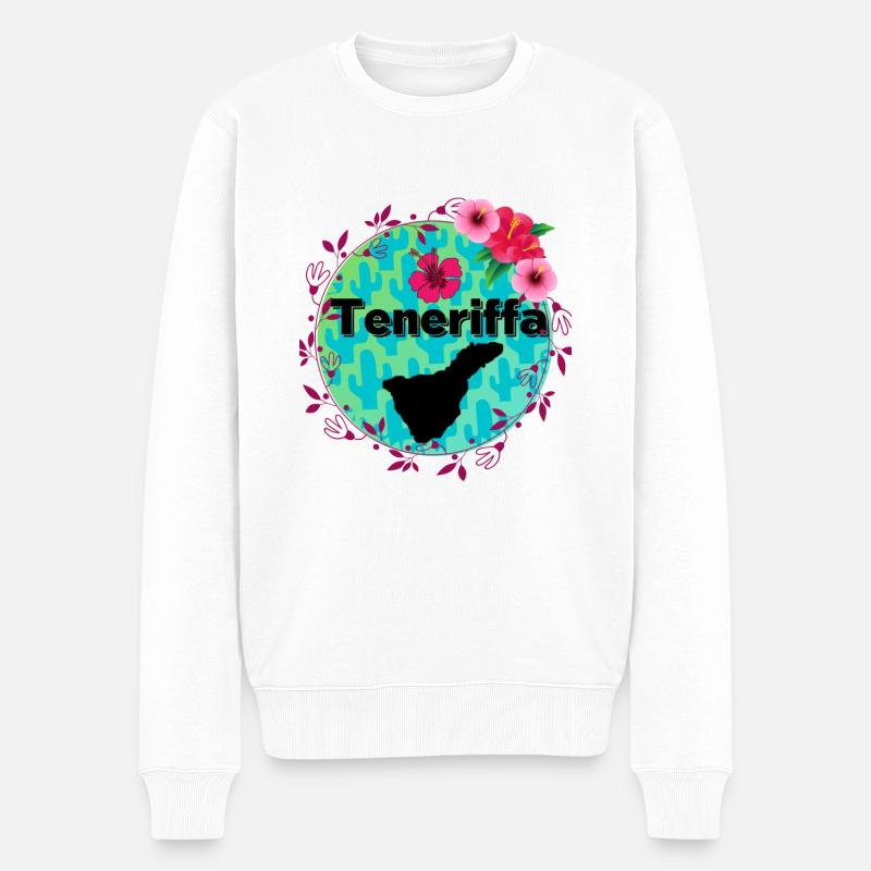 Fleurs de Tenerife - Pull Premium bio Homme - blanc