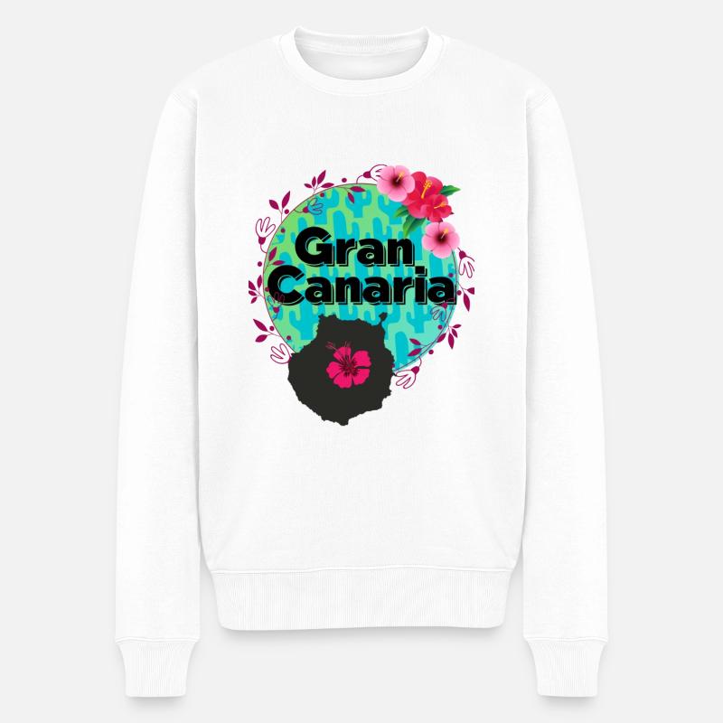 Fleur de Gran Canaria - Pull Premium bio Homme - blanc