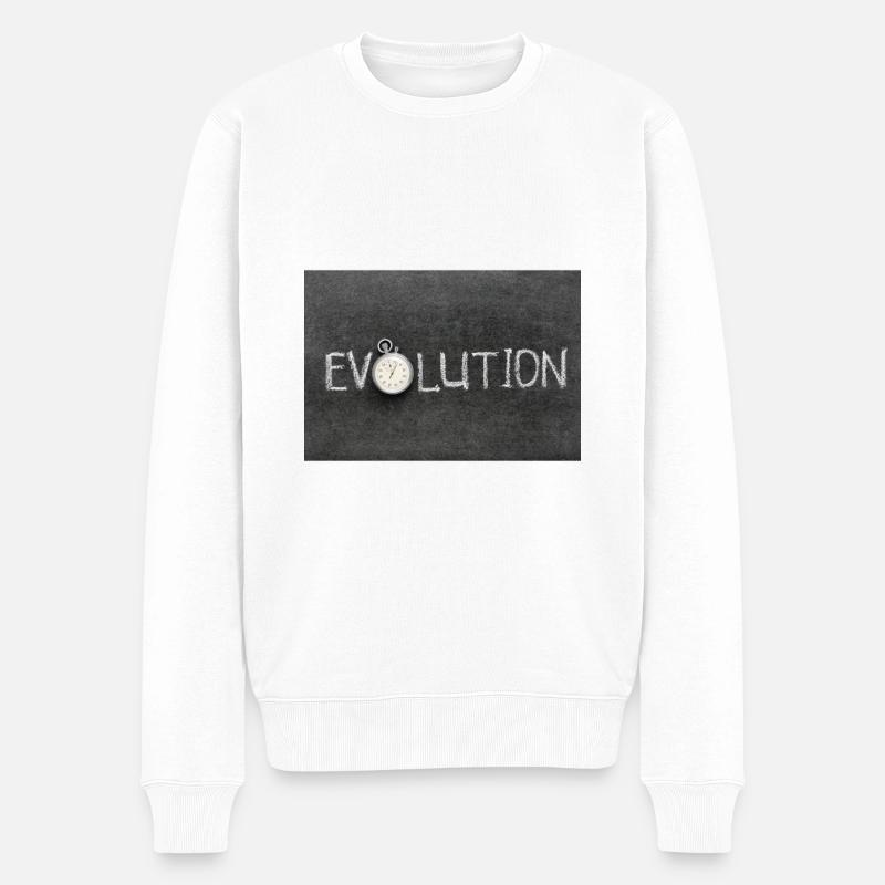 Evolution - Men's Premium Organic Jumper - white