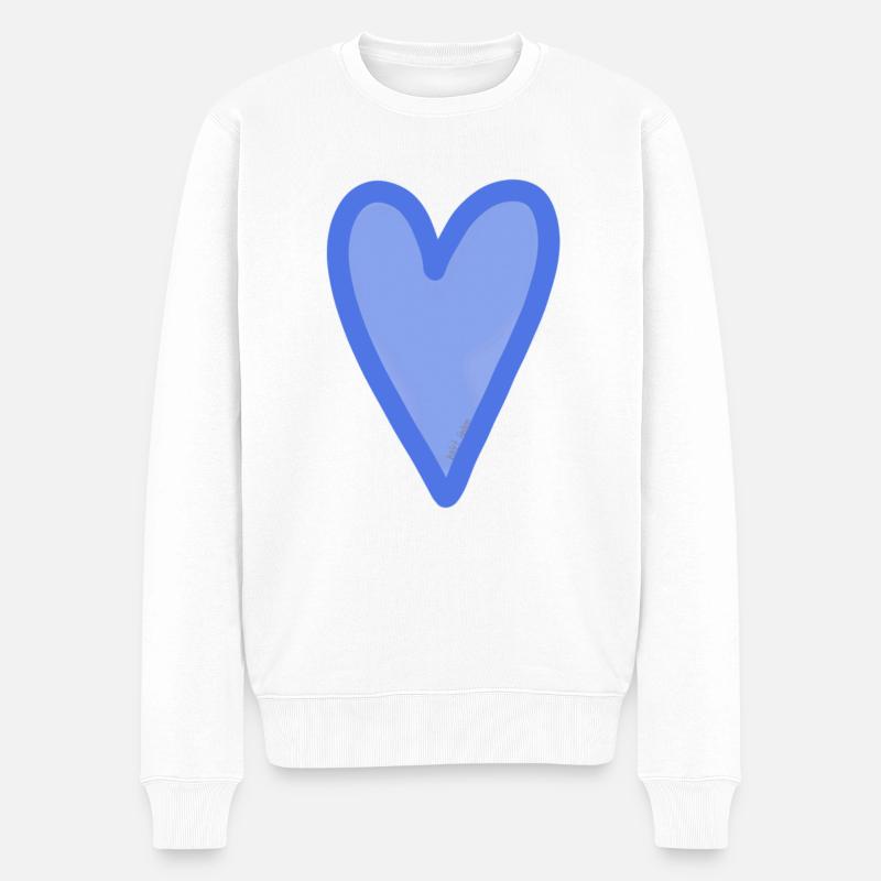 Coeur <3 - Pull Premium bio Homme - blanc