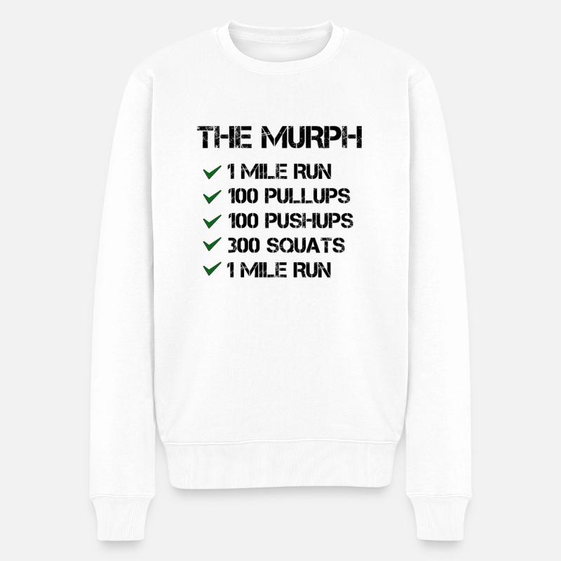 The Murph - Männer Premium Bio Pullover - Weiß