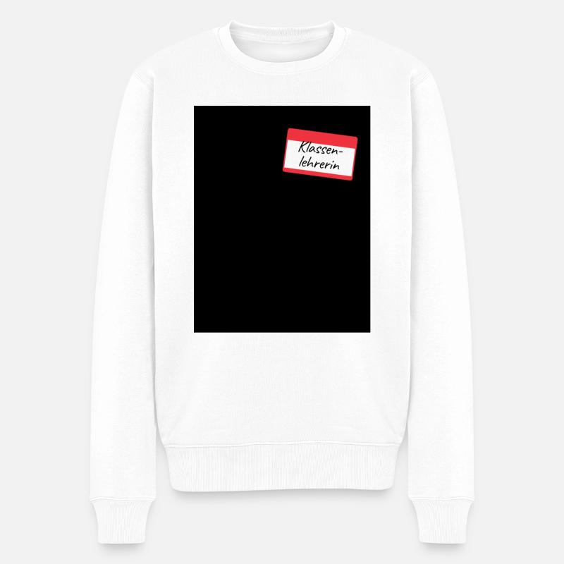 Klassenlehrerin - Männer Premium Bio Pullover - Weiß