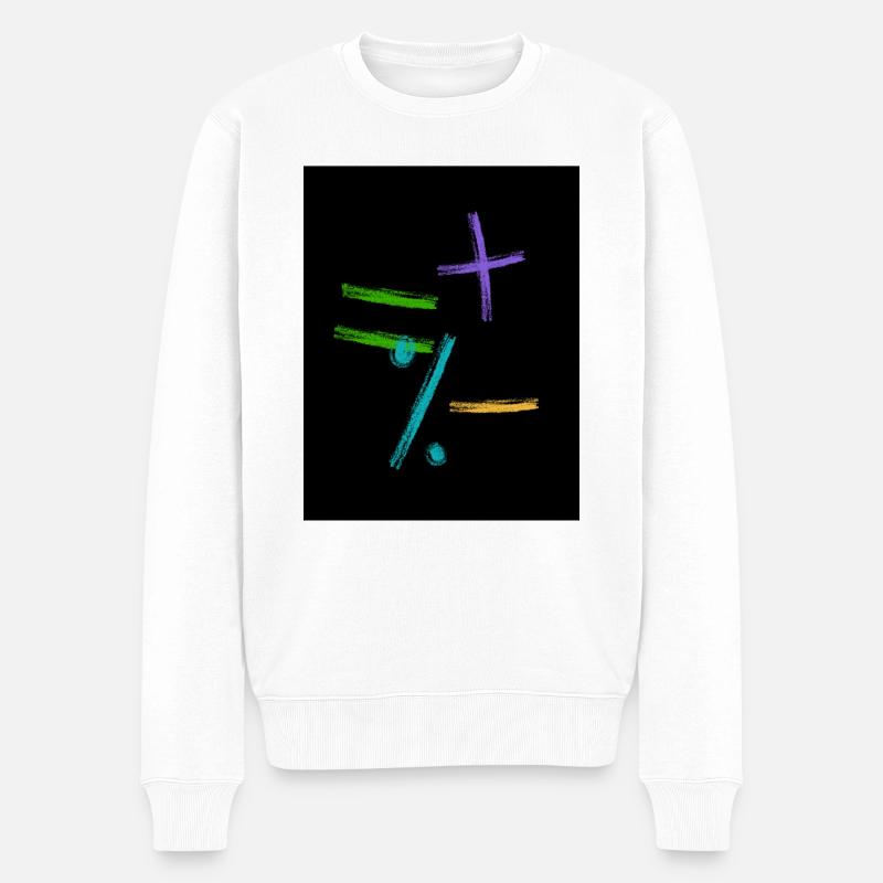 Mathématiques - Pull Premium bio Homme - blanc