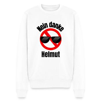 Helmut - Alkohol - Mallorca - Bierkönig - Hallo - Männer Premium Bio Pullover - Weiß - Vorne - Thijin (182cm)