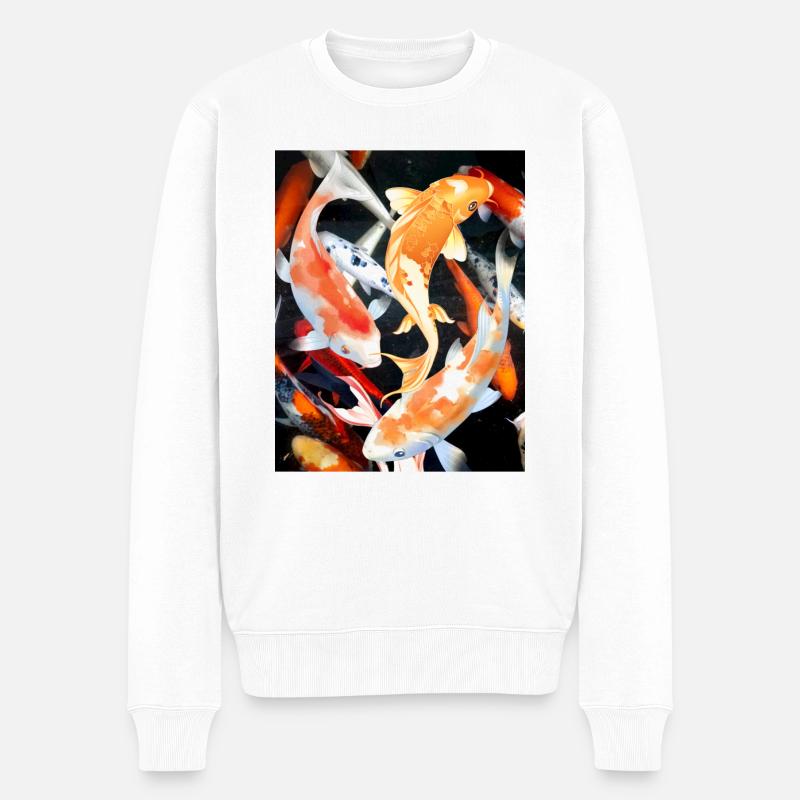 carpe koï - Pull Premium bio Homme - blanc